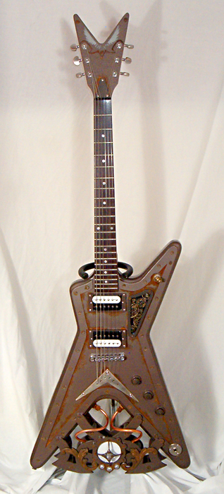 Illustration for article titled Steampunk Guitar Version 2: The Nautilus